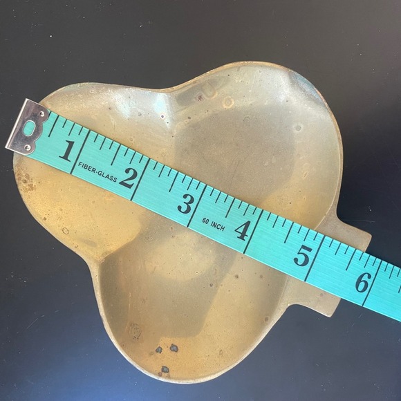 Vintage Mid Century Modern 3 Leaf Clover Trinket Tray Brass MCM‎ *READ - Picture 7 of 7